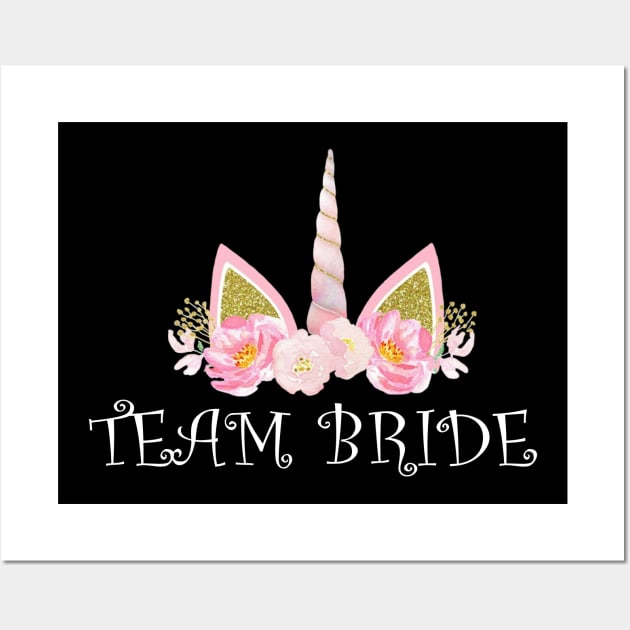 Team squad bride to be t shirt popular top design Wall Art by milica.brdar77@gmail.com